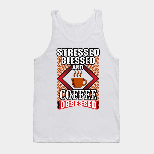 Inspirational Stressed Blessed Tank Top by Saldi